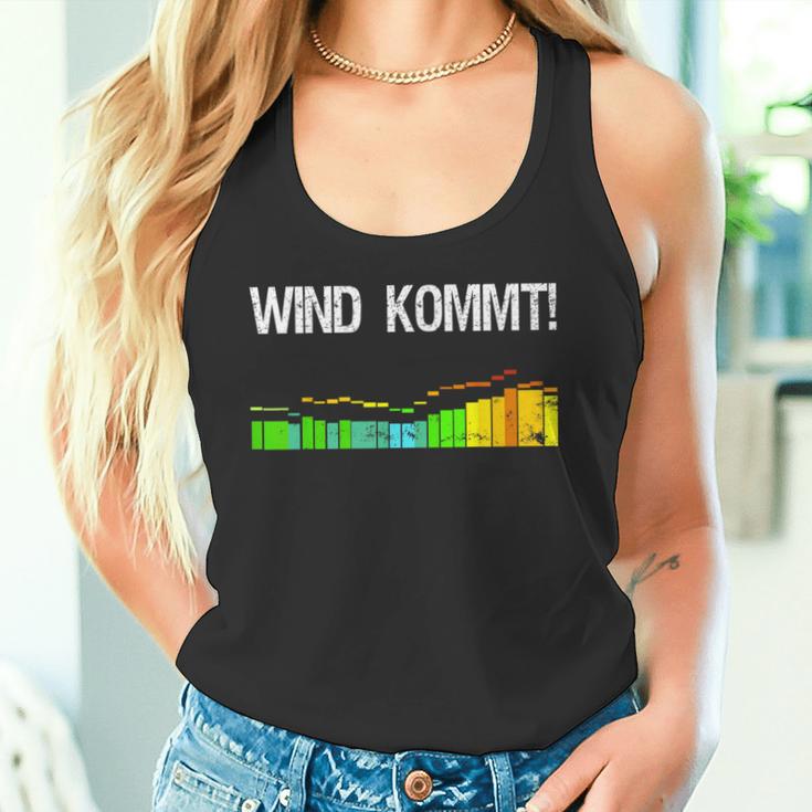 Wind Comes Kiter Surfer Saying Kitesurfer Windsurf Tank Top