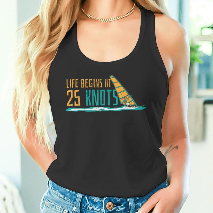 Windsurfing Life Begins At 25 Knot Surfer Saying Tank Top