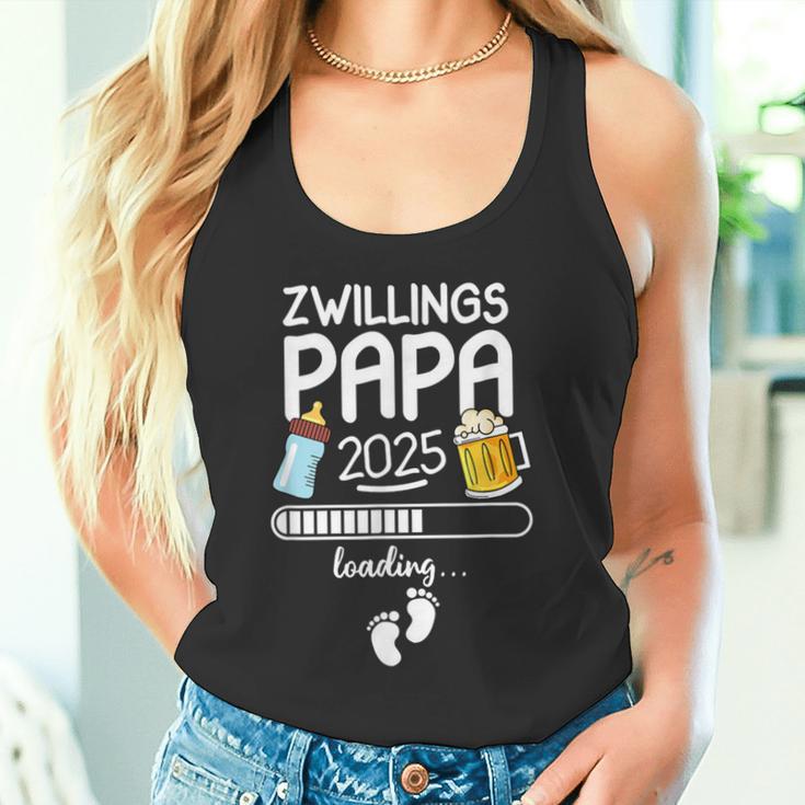 Zwillingspapa 2025 Loading Werdender Papa Announcement Tank Top