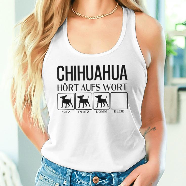 Chihuahua Hört Auf Wort Chihuahua Gray Tank Top