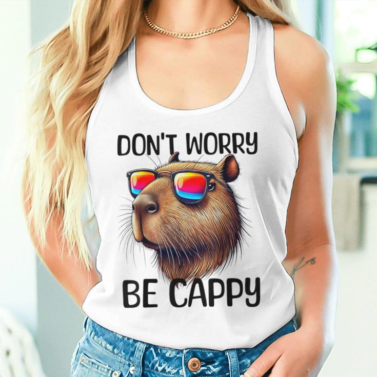 Don't Worry Be Cappy Capybara Water Pig Tank Top