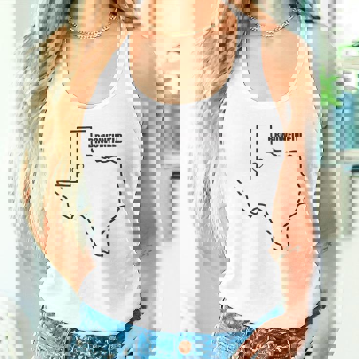 Epic Threadz Carte De L'état Du Texas Brownfield Tx Débardeur e