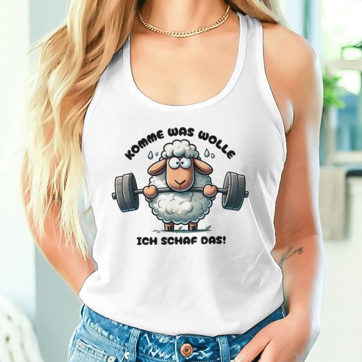 Sheep Motivation Motivational Saying Fun Humour Gray Tank Top