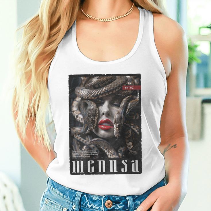 Goddess Snake Greek Mythology Backprint Medusa Tank Top