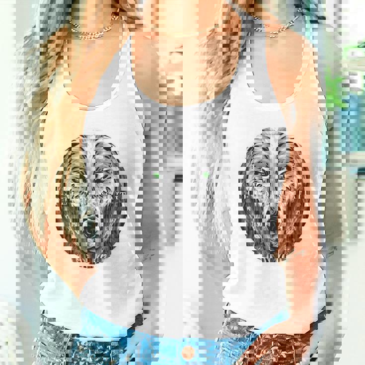 The Guardian Spirit Wolf & Dog Lover Aquarelle Tank Top