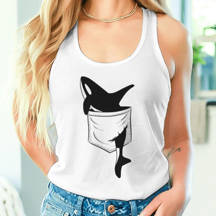 Casual Killer Whale Orca In Your Pocket Blue Tank Top