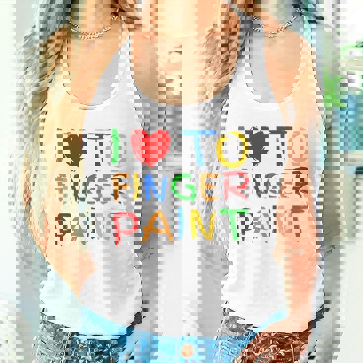 I Love To Finger Paint I Heart To Finger Paint I'm Paint Camiseta sin mangas