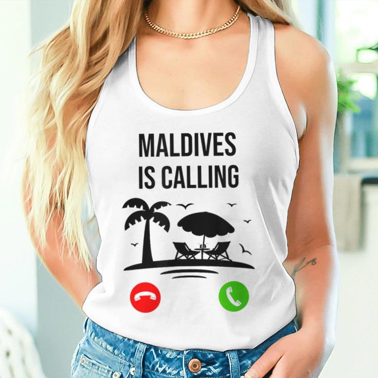 Maldives Calls Souvenir Holiday Travel Summer Tank Top