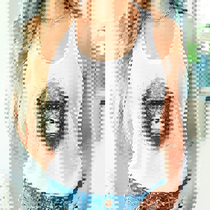 Mono Animal Zoológico Arte Mono Camiseta sin mangas