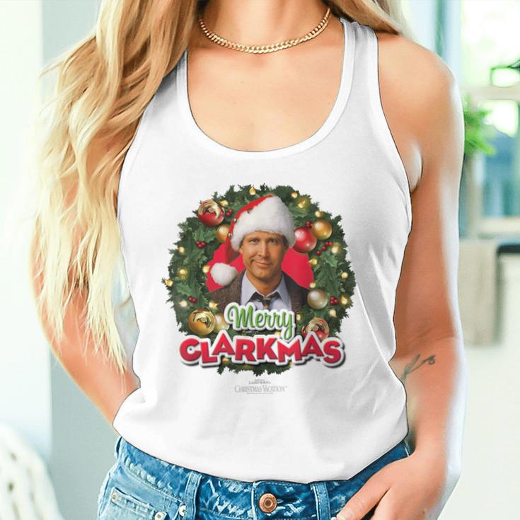 National Lampoon's Christmasacation Merry Clarkmas Blue Tank Top