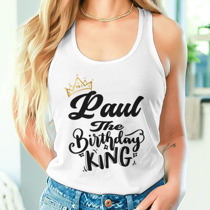 Paul The Birthday King Happy Birthday Boys Nager Gray Tank Top