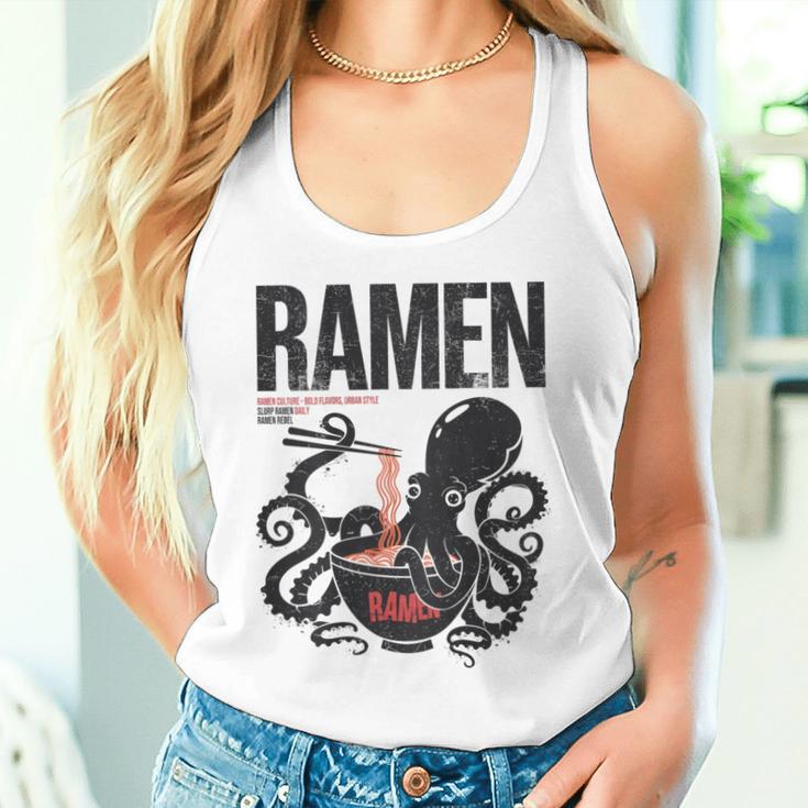 Ramen Anime Manga Kawaii Otaku Fashion Backprint Streetwear Gray Tank Top