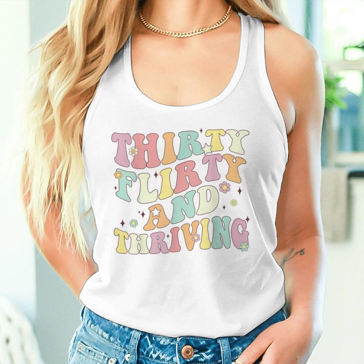 Thirty Flirty And Thriving 30Th Birthday Retro 30 Years Tank Top