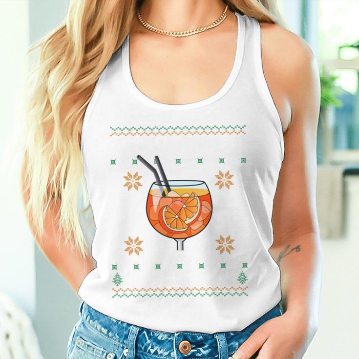 They See Me Aperollin' X Merry Spritzmas Xmas Christmas Long-Sleeved Tank Top