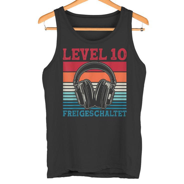 10Th Birthday Boysideo Gamer Level 10 Unlocked Boys Tank Top