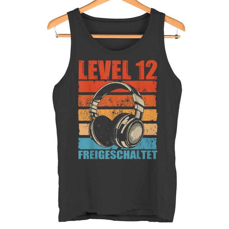 12Th Birthday Boysideo Gamer Level 12 Unlocked Boys Tank Top