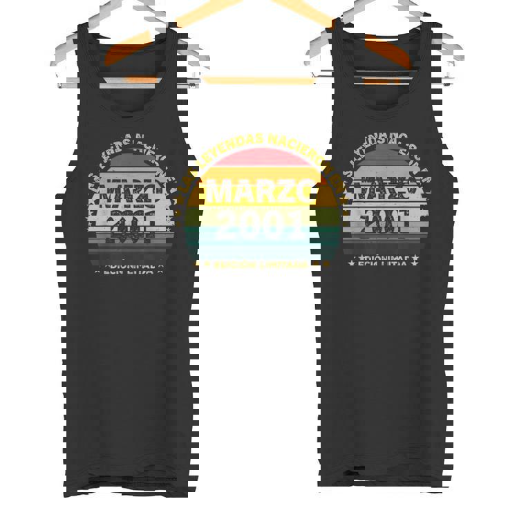 24 Años Cumpleañosintage Nacido En Marzo 2001 Camiseta sin mangas