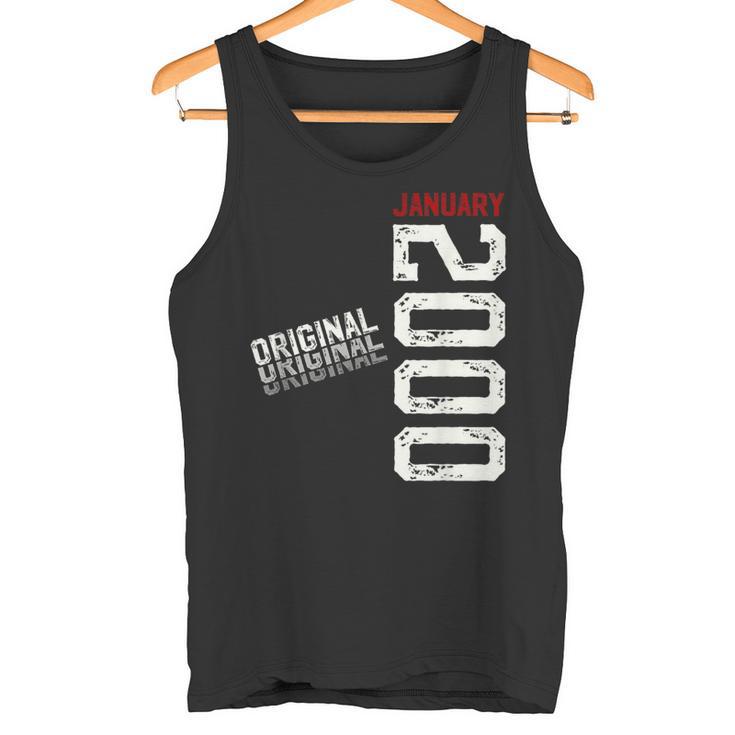 25Th Birthday Man Januaryintage 2000 Tank Top