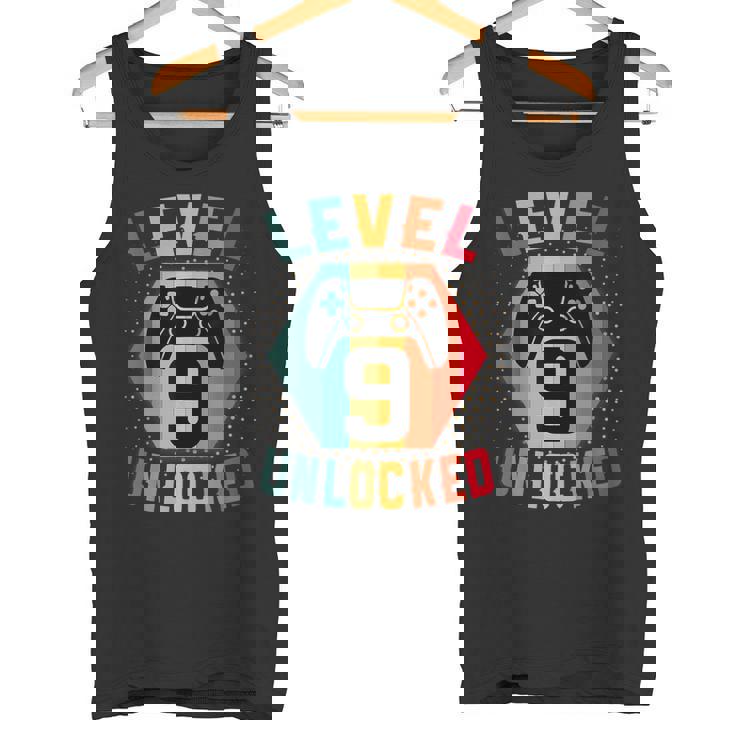9 Años Cumpleaños Regalo Gamer T Level 9 Unlocked Camiseta sin mangas