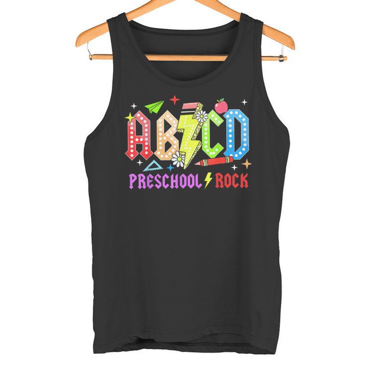 Abcd Preescolar Rocks Lápiz Rayo Maestros Rock Boys Camiseta sin mangas