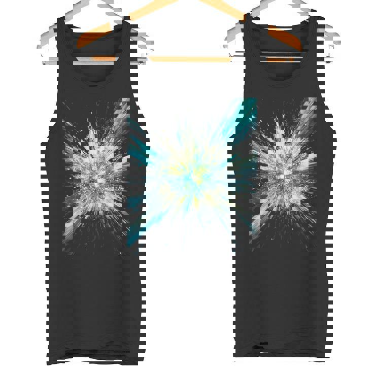 Abstract Space Explosion Art Vibrant Cosmic Burst Supernova Tank Top