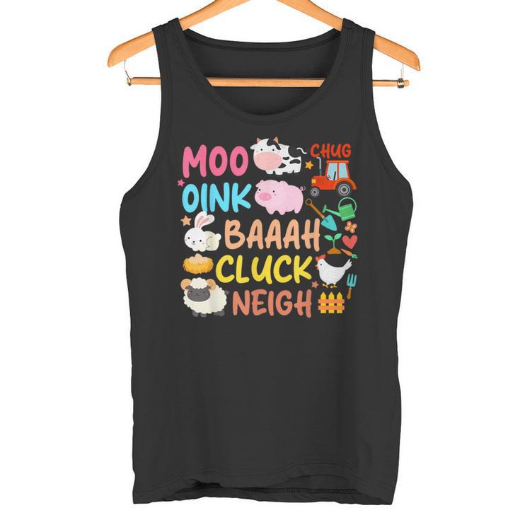Animaux De La Ferme Sons Oink Baa Neigh Cluck Moo Toddler Farmer Débardeur e