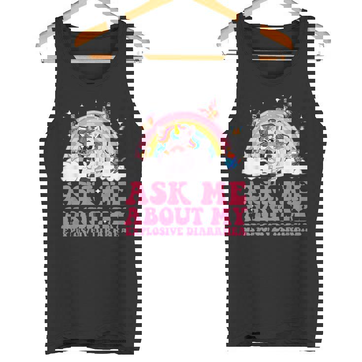 Ask Me About My Explosive Diarrhea Adult Inappropriate Tank Top
