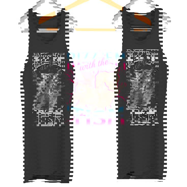 Autistic Raccoon Meme Tank Top - Fun Unisex Gift for Autism Support