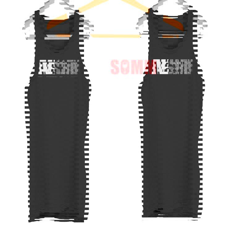 Awe Somm Cork Wine Sommeliers Tasting Drinking Tank Top