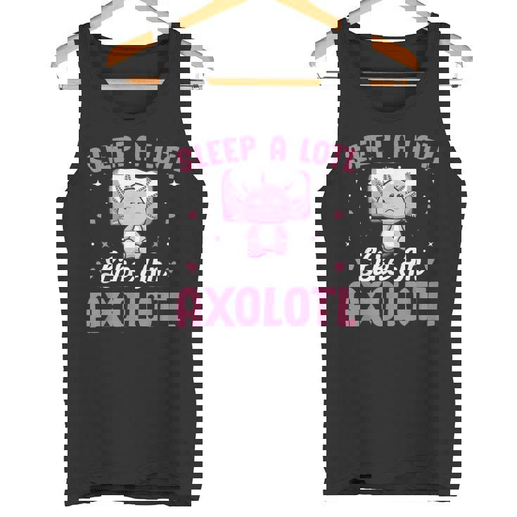 Axolotl Lover Sleep A Lotl Like Sleeping Axolotl Camiseta sin mangas