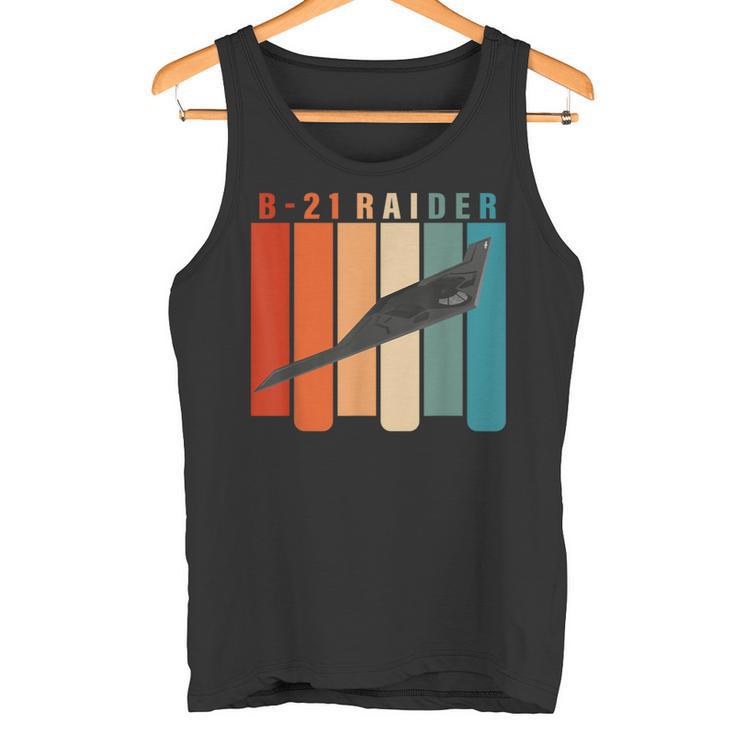 B-21 Raider Stealth Bomber Jet Avión Retrointage B21 Camiseta sin mangas