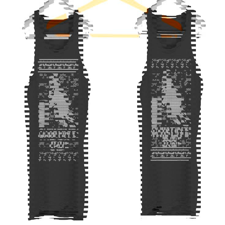 Barrel Racing Ugly Christmas Horse Race Rodeo TShirt Tank Top