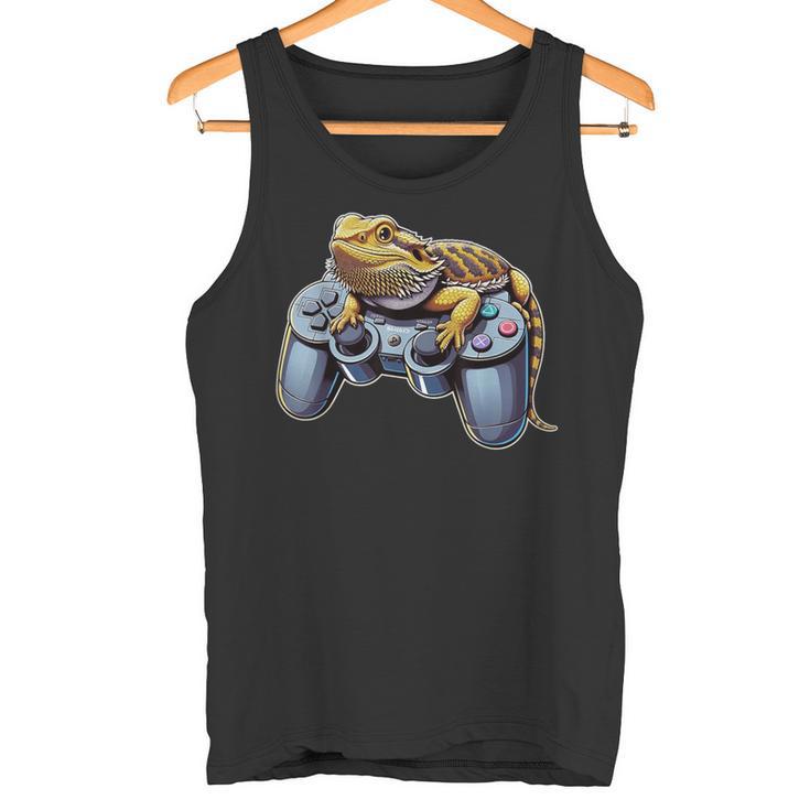 Bearded Dragons Playingideo Game Reptile Pagona Gamers Tank Top