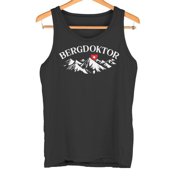 Bergdoktor Lustig Winter Sport Ski Skifahrer Herren Männer Tank Top