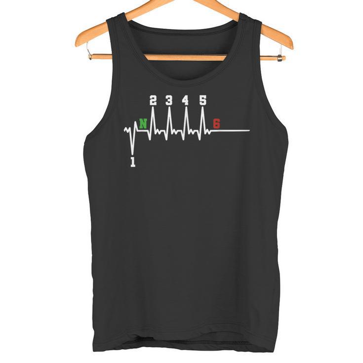 Biker Saying Motorcycle 1N23456 Ecg Heartbeat Motorcycle Biker Tank Top