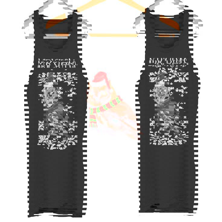 Bird Merry Christmas Ornament Eastern Screech-Owl Ugly Xmas Tank Top