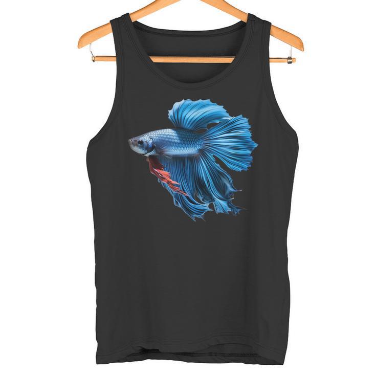 Blue Betta Fish And Siamese Betta Fish Tank Owner Tank Top