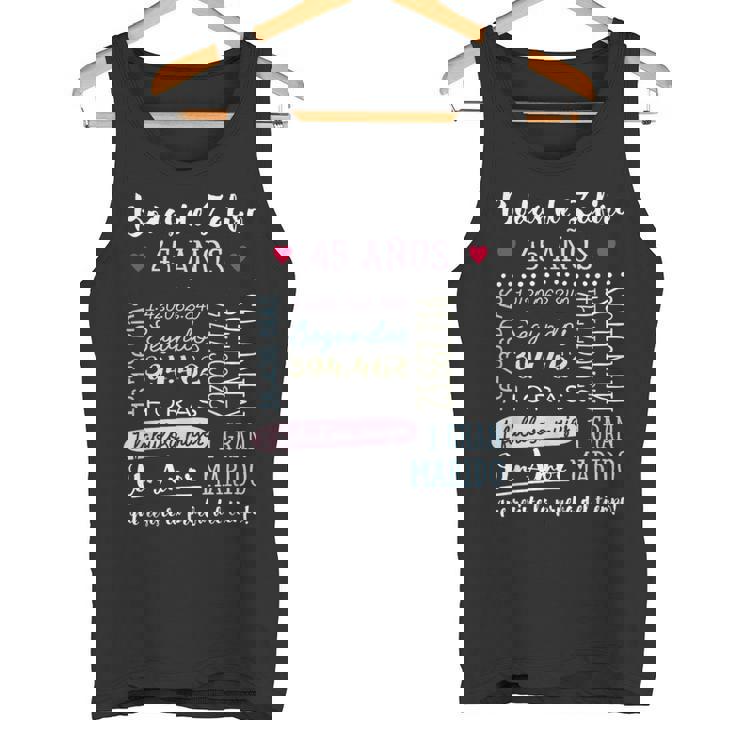 Bodas De Zafiro 45 Años Aniversario De Boda Regalo Camiseta sin mangas