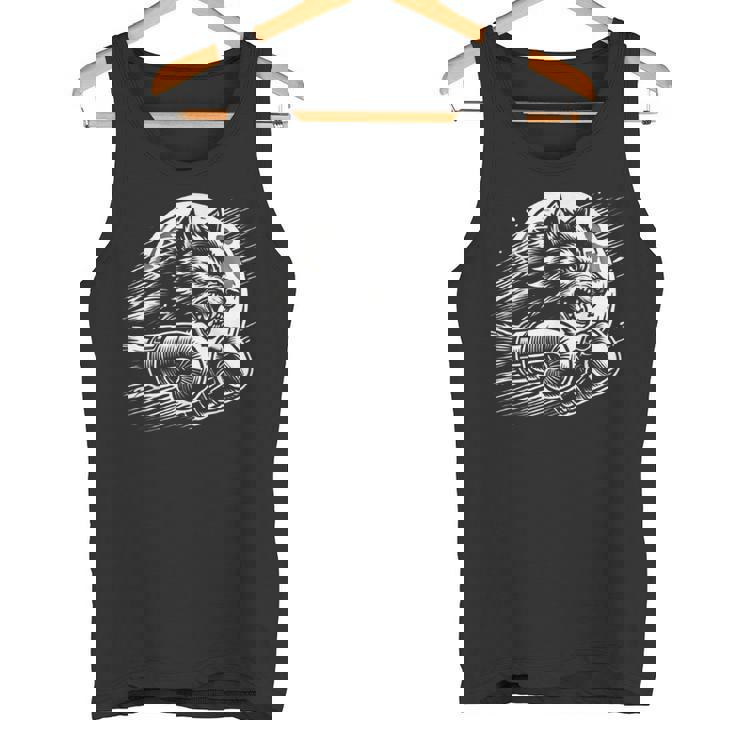 Boxeador De Lobo Y Boxeo De Diseño De Boxeo De Lo Camiseta sin mangas