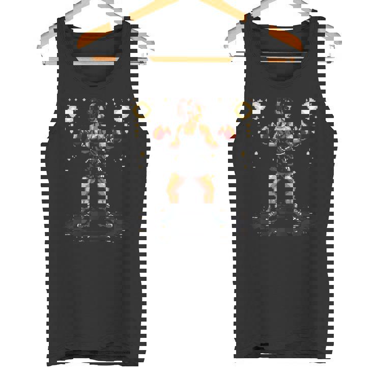 Boxeo Chica Pixel Gráfico Camiseta sin mangas