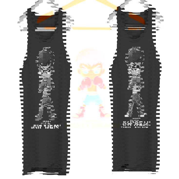 Boxeo Para Niños Tiny Fists Mighty Dreams Sin Mangas Camiseta sin mangas