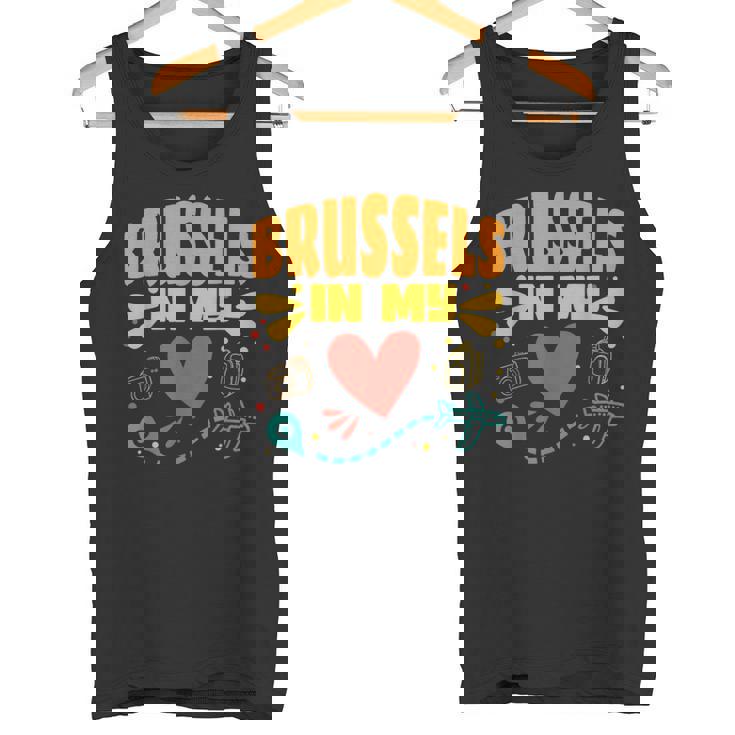 Bruselas En Mi Corazón Recuerdo Deiajero De Bélgica Camiseta sin mangas