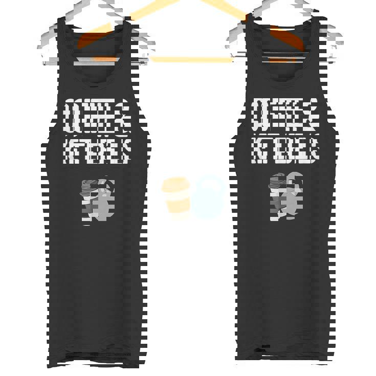 Café Y Pesas Rusas Gimnasio Fitness Entrenamiento Kettlebell Camiseta sin mangas