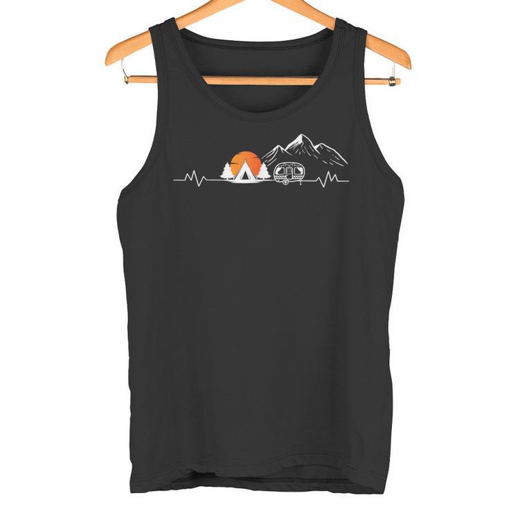 Camping Heartbeat Motorhome Accessories Sayings Tank Top