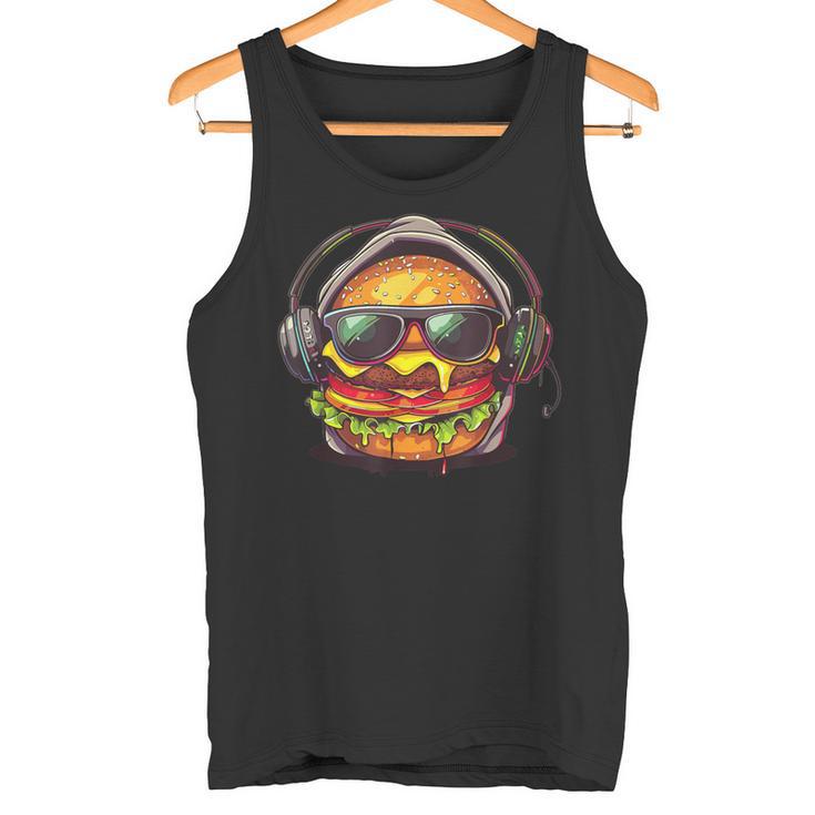 Cheeseburger With Sunglasses I Cheeseburger Tank Top