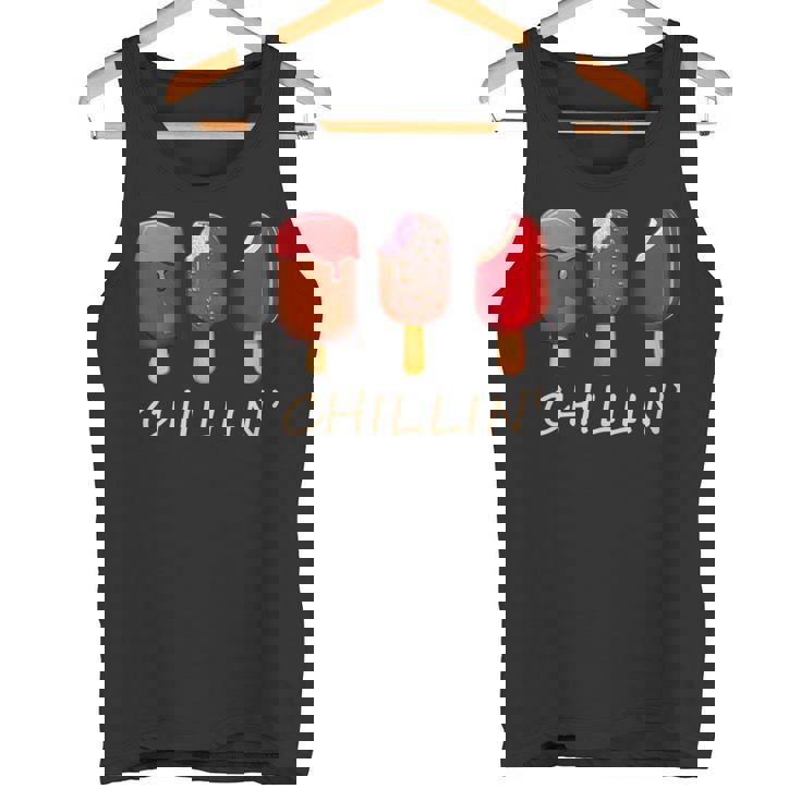 Chillin' Ice Cream Popsicles Novelty Graphic Summer Tank Top