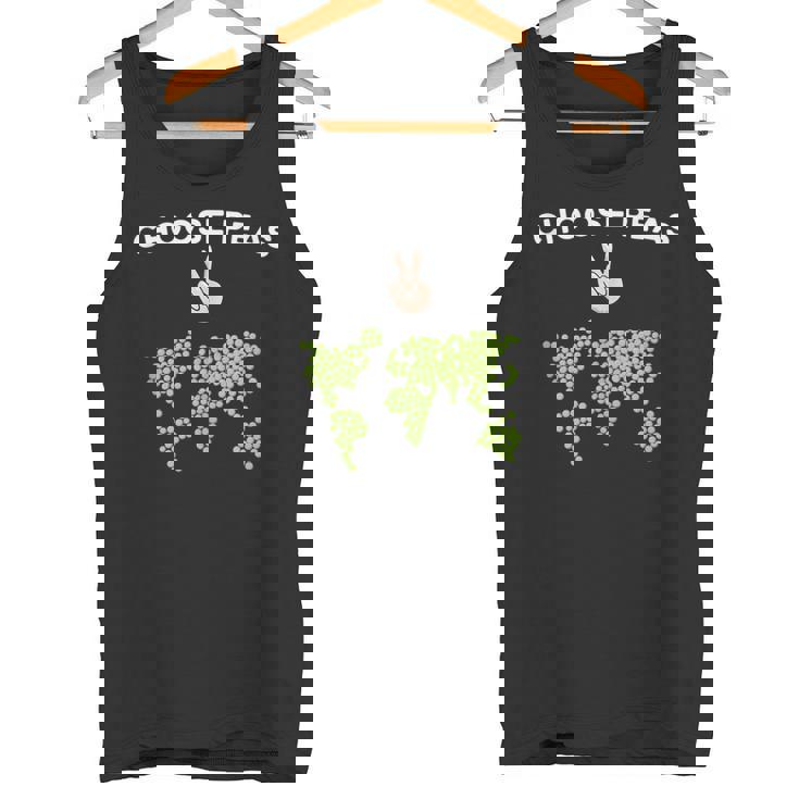 Choose Peas World Peace On Earth Pun Tank Top Tank Top