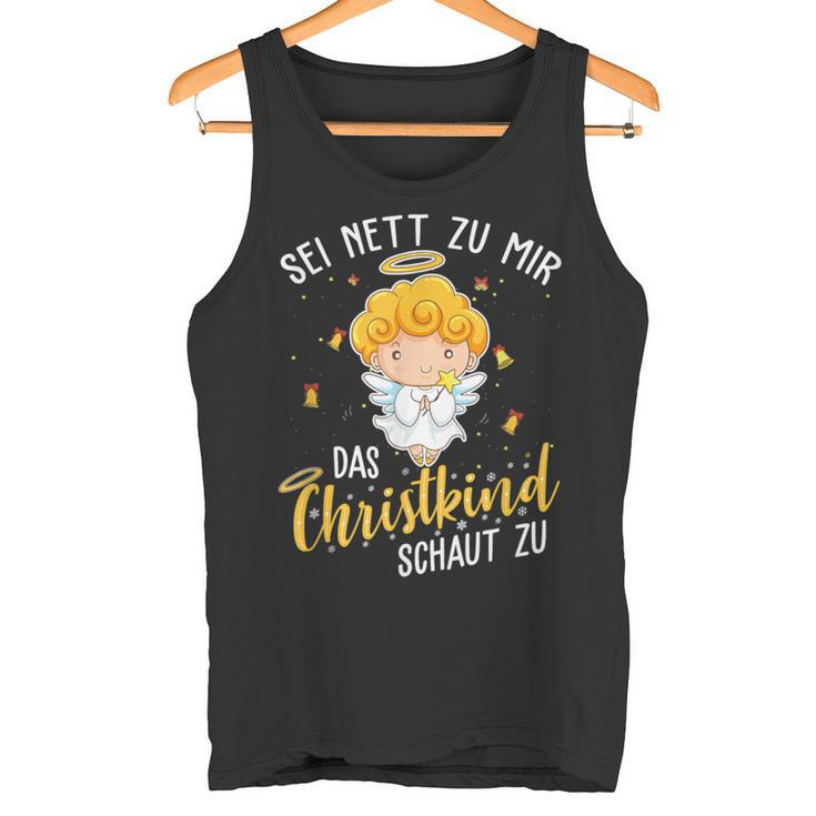 Christkind Schaut Zu Christmas Night Holiday Evening Tank Top