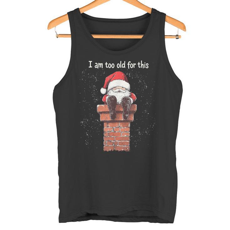 Christmas Tree Christmas Santa Chimney Christmas Tank Top