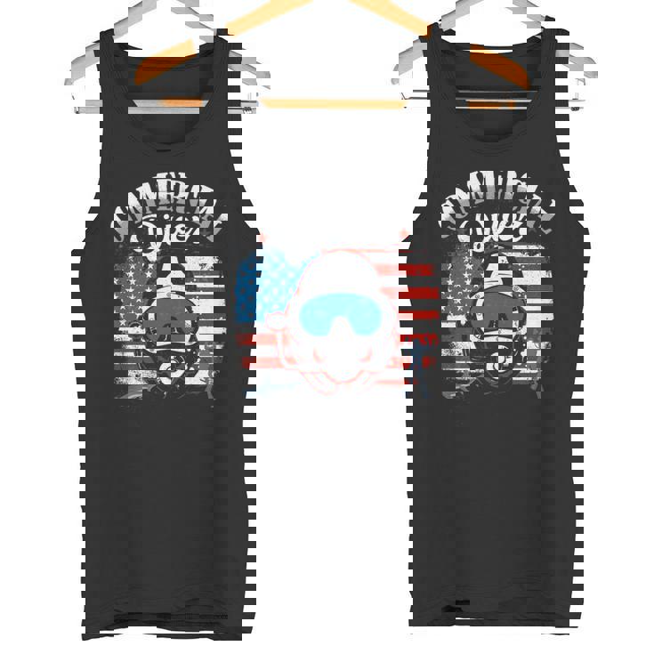 Commercial Diver American Flag Deep Sea Diving Scuba Dive Premium Tank Top